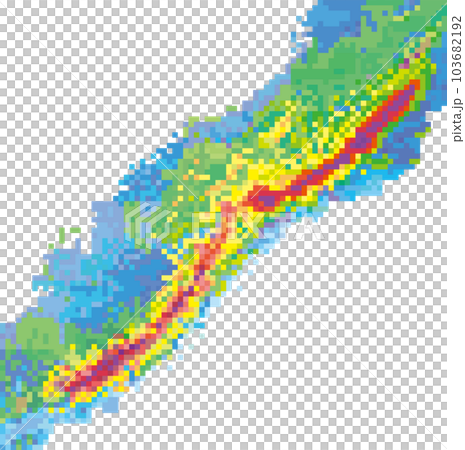 線状降水帯イラスト_背景透過 103682192
