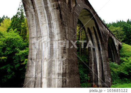 熊本県小国町　旧国鉄宮原線幸野川橋梁 103685122