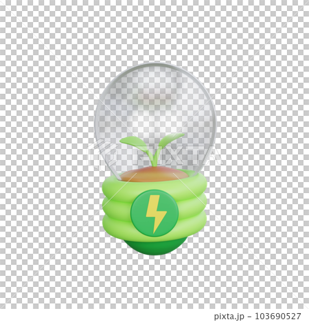 3d rendering eco light bulb ecology concept 103690527