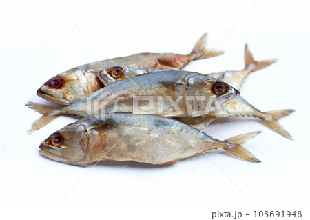 Salted fish on white background. Salted fish on white background. 103691948