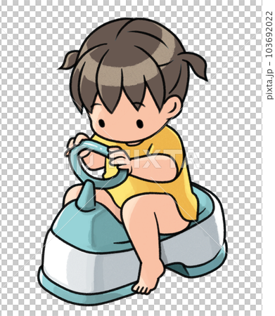 girl riding potty 103692022