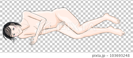 裸體躺在地板上的女孩 11 103693248