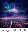 都市と夜空  103693280