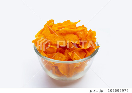 Deep fried sweet potato chips 103693973
