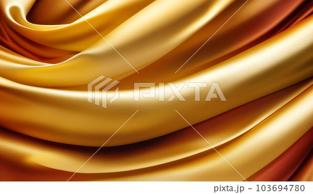 落ち着いた金色のシルク風背景 AI画像 103694780