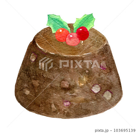 水彩イラスト プディング イギリス料理 水彩イラスト プディング イギリス料理 103695139