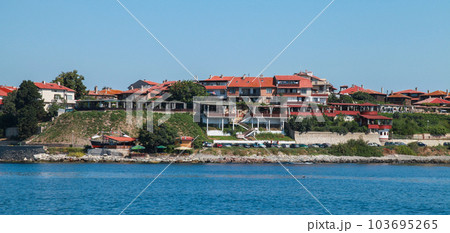 Nessebar old town, panoramic coastal landscape photo 103695265