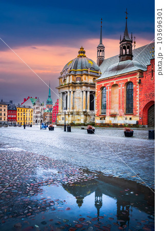 Stockholm, Sweden. Riddarholmen Square, Glama Stan. 103696301