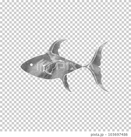 メルヘンな魚（単品）／水墨画風 103697486