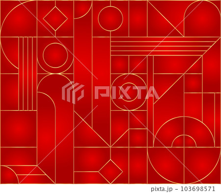 Gold red luxury abstract geometry invitation card. Gold red luxury abstract geometry invitation card. 103698571