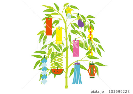 七夕のイラスト　背景無　 103699228