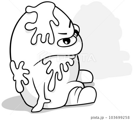 Drawing of a Garbage Monster with Slime 103699258