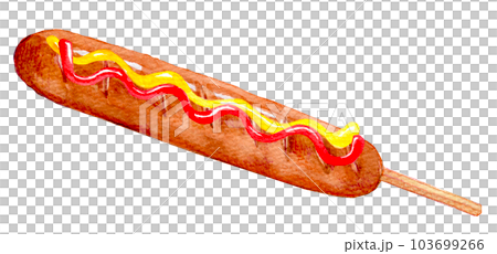 法蘭克福香腸水彩插圖 103699266