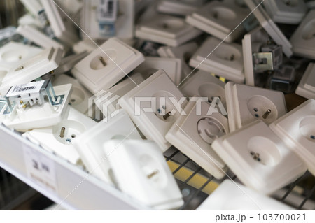 Store socket and switch display of products on sale on wall demonstration models for customers Store socket and switch display of products on sale on wall demonstration models for customers 103700021