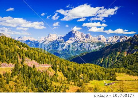 Dolomites, Italy. Beautiful sunny landscape, Monte Civetta, Sudtirol Dolomites, Italy. Beautiful sunny landscape, Monte Civetta, Sudtirol 103700177