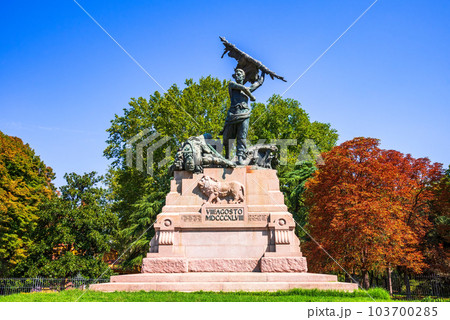 Bologna, Italy. Park Montagnola, Popolano monument. Bologna, Italy. Park Montagnola, Popolano monument. 103700285