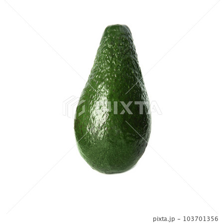 Tasty raw avocado fruit isolated on white Tasty raw avocado fruit isolated on white 103701356