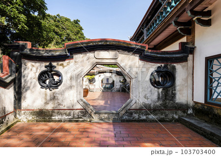 View of Banqiao Lin Family Mansion and Garden in New Taipei City, Taiwan. It is Taiwan's most complete surviving traditional Chinese garden architecture. View of Banqiao Lin Family Mansion and Garden in New Taipei City, Taiwan. It is Taiwan's most complete surviving traditional Chinese garden architecture. 103703400