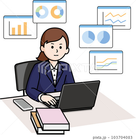 データアナリストの女性 103704083