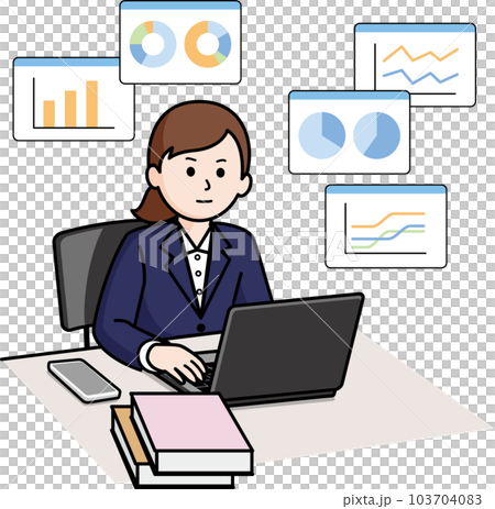 データアナリストの女性 103704083