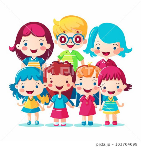 happy school children happy school children 103704099