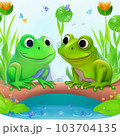 AIで生成したカエルのイラスト AIで生成したカエルのイラスト 103704135