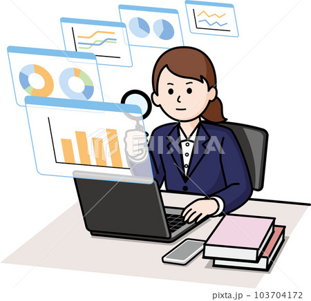 データアナリストの女性 103704172