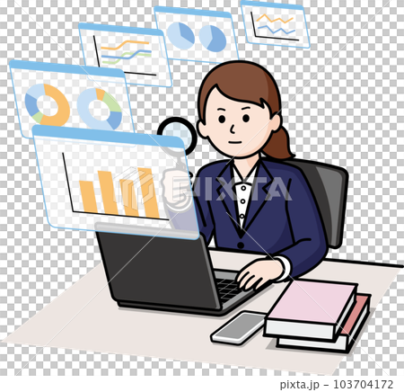 データアナリストの女性 103704172