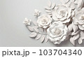 ペーパークラフトの花白背景 103704340