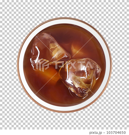 グラスに入ったカフェオレのイラスト リアル 103704650