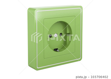 Electrical outlet, socket. 3D rendering 103706402