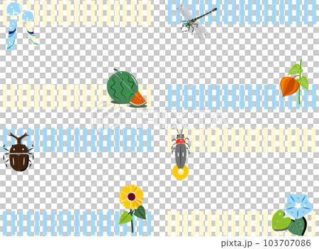 summer frame set illustration summer frame set illustration 103707086