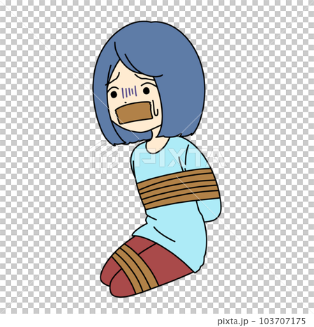 拘束される女性 103707175