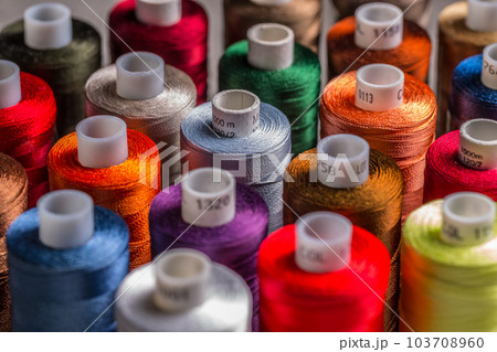 Spools of silk thread Spools of silk thread 103708960