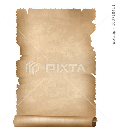 Ancient Paper Leaf on white background, realistic vector illustration 103710411