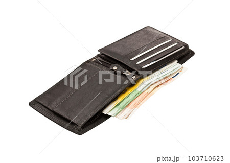 Black leather wallet 103710623