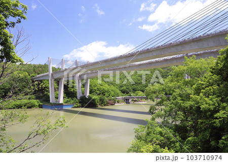 山陽自動車道 つくはら橋(兵庫県 神戸市 呑吐ダム) 山陽自動車道 つくはら橋(兵庫県 神戸市 呑吐ダム) 103710974