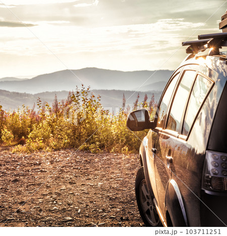 car for traveling with a mountain road car for traveling with a mountain road 103711251
