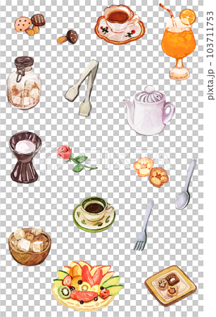 ティータイムのイラスト素材 103711753