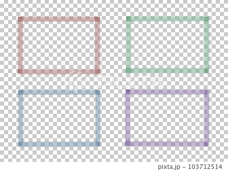 水彩風格手寫線框集 水彩風格手寫線框集 103712514