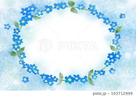 勿忘草（ワスレナグサ）の花のカード2 103712999