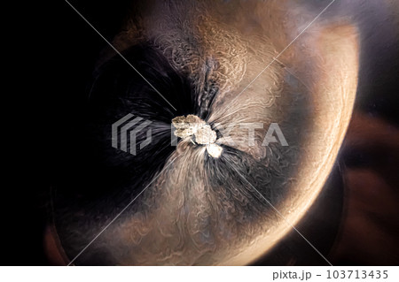 Vaporizing Dry Ice Crystal In Laboratory Simulating The Effect Of an Comet Tail 103713435