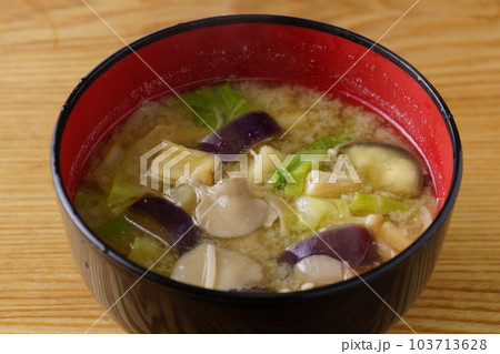 茄子の味噌汁 茄子の味噌汁 103713628
