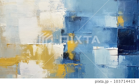 水色の油絵の抽象画_1 Generative AIのイラスト素材 [103714415] - PIXTA