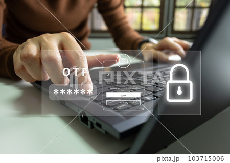 Verification of information with finger print, Internet security, online financial transaction, 2-step verification, confirm transaction and identity. 103715006