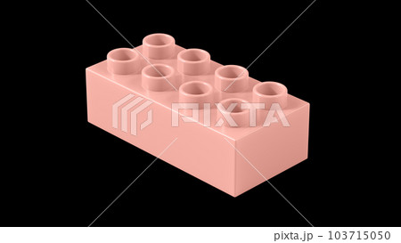 Peach Pearl Plastic Lego Block Isolated on a Black Background. Children Toy Brick, Perspective View. Close Up View of a Game Block for Constructors. 3D illustration. 8K Ultra HD, 7680x4320, 300 dpi Peach Pearl Plastic Lego Block Isolated on a Black Background. Children Toy Brick, Perspective View. Close Up View of a Game Block for Constructors. 3D illustration. 8K Ultra HD, 7680x4320, 300 dpi 103715050