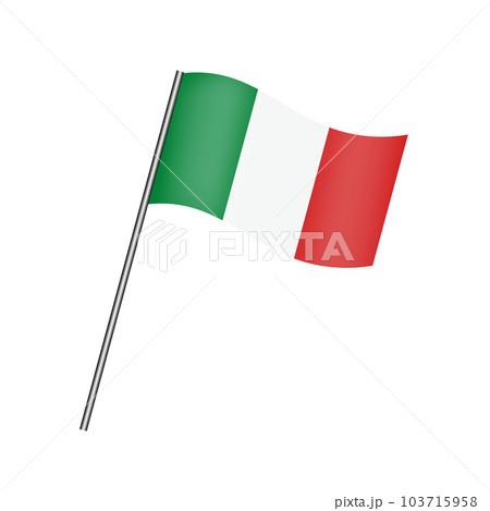 Italy flag white red vertical...のイラスト素材 [103715958] PIXTA