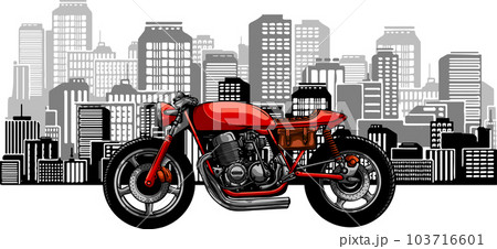 Cafe racer motor bike vector illustration design 103716601