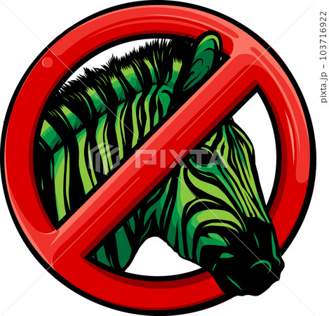 hand draw Zebra head vector illustration design 103716922