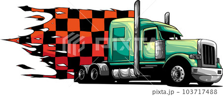 draw semi truck vehicle vector illustration design 103717488